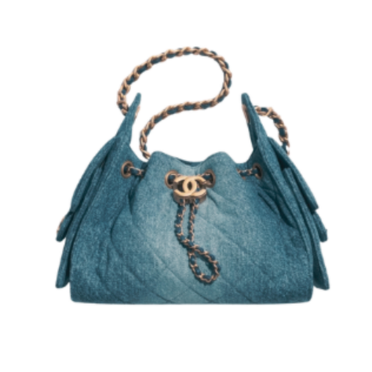 Chanel Handbag25 Blue Mini Denim & Gold Tone