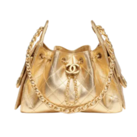 Chanel Handbag 25 Gold Mini Grained Calf Skin & Gold Tone