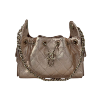 Chanel Handbag 25 Rose Gold Mini Grained Calf Skin & Rose Gold Tone