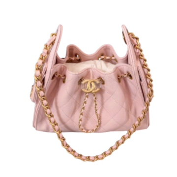 Chanel Handbag 25 Light Pink Mini Grained Calf Skin & Gold Tone