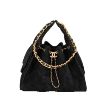 Chanel Handbag 25 Small Velour Black