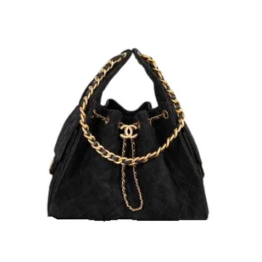 Chanel Handbag 25 Small Velour Black