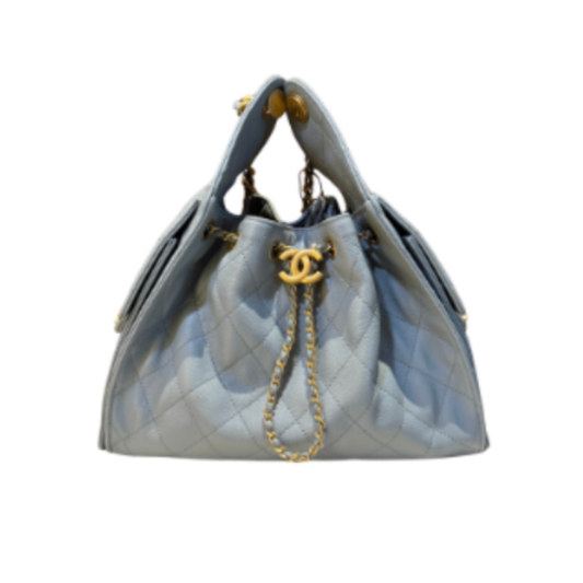 Chanel Handbag 25 Dark Blue Small Grained Calf Skin & Gold Tone