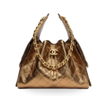 Chanel Handbag 25 Bronze Small Grained Calf Skin & Gold Tone