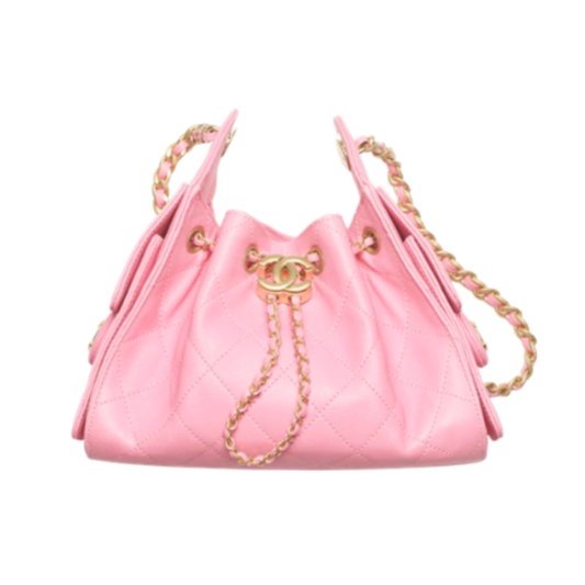 Chanel Handbag25 Pink Mini Grained Calfskin & Gold Tone