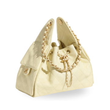 Chanel Handbag 25 Yellow Small Grained Calf Skin & Gold Tone