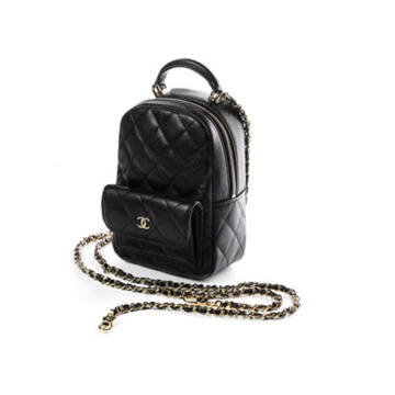 Chanel Lamb Quilted CC Mini Classic Backpack Black Gold Hardware