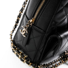 Chanel Lamb Quilted CC Mini Classic Backpack Black Gold Hardware