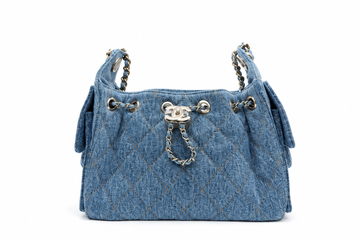 Chanel Handbag25 Blue Denim Mini Grained Calfskin & Gold Tone