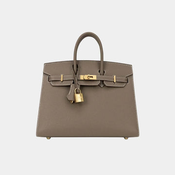 Hermes Birkin 25 Sellier Epsom Etoupe GHW
