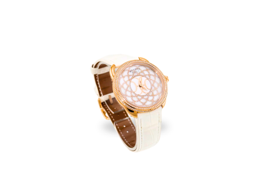 Hermes Arceau H Deco 34MM Diamond-set Rose Gold AR.A7A.122